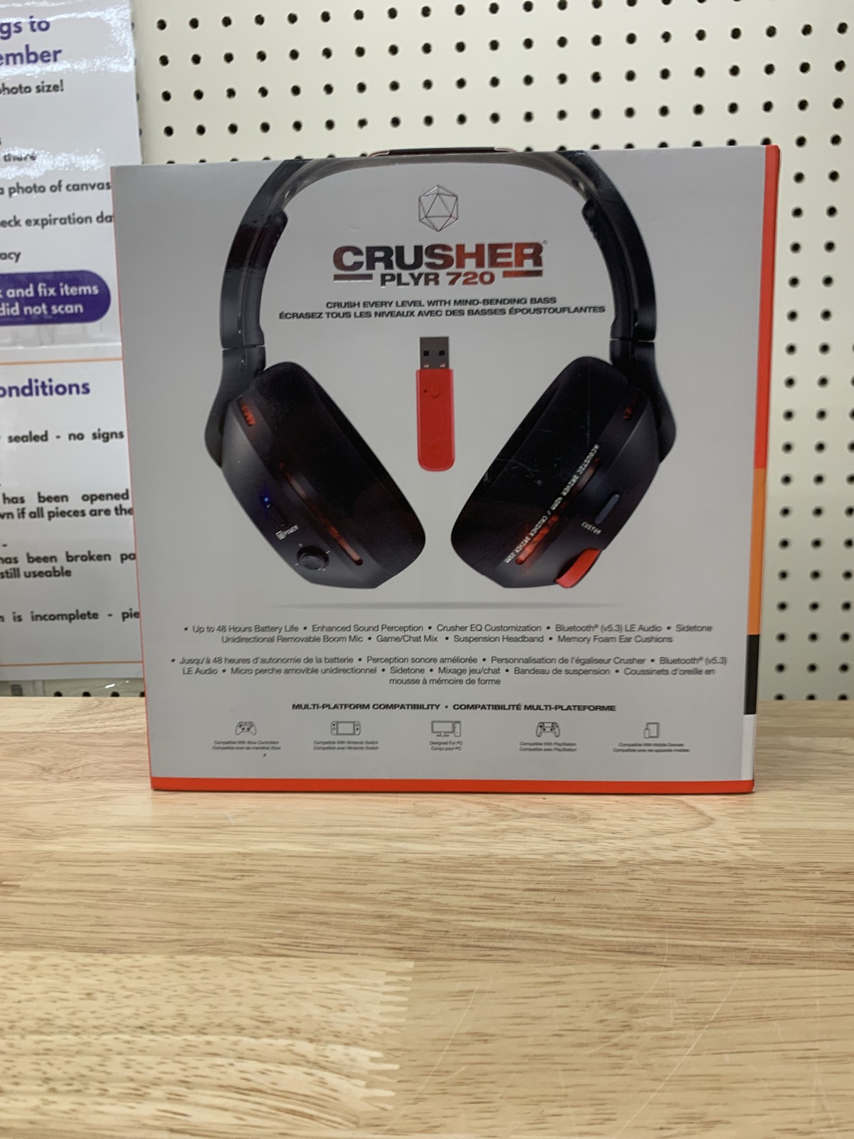 Skullcandy PLYR 720 Wireless Gaming Headset THX Audio Digi-Black PC Pl