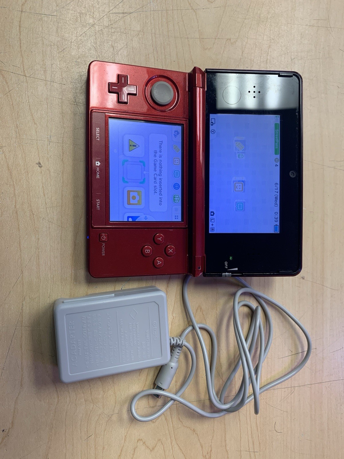 Nintendo 3DS Handheld System Red Tested Working