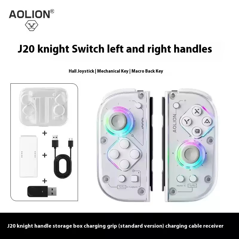 Aolion J20 Knight Wireless Gamepad with Left and Right Switch Hall Joystick Moti