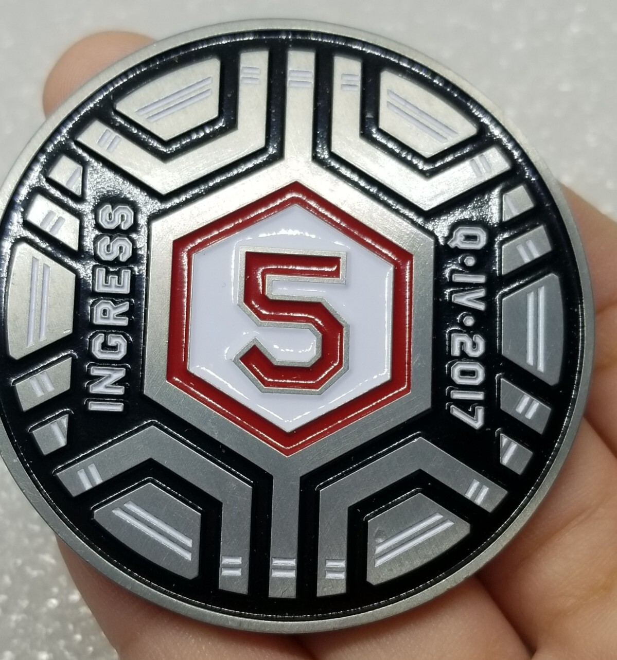 Niantic Labs Ingress 2017 Exo 5 Challenge Coin, Iron On Patch & Pin Lot