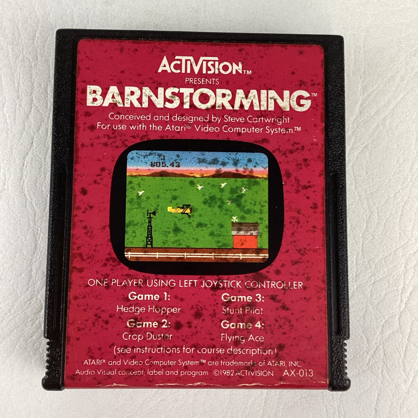 Atari 2600 Activision Barnstorming Video Game Cartridge Vintage 1982 TESTED