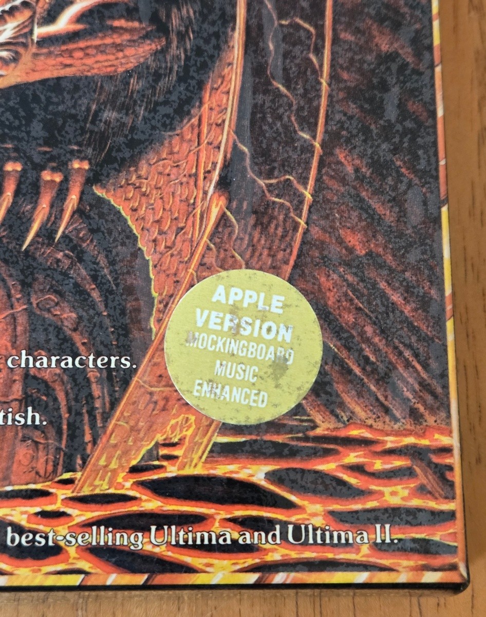 Ultima III Exodus Apple Big Box Game 5.25″ Complete CIB Cloth Map 1983 Glossy