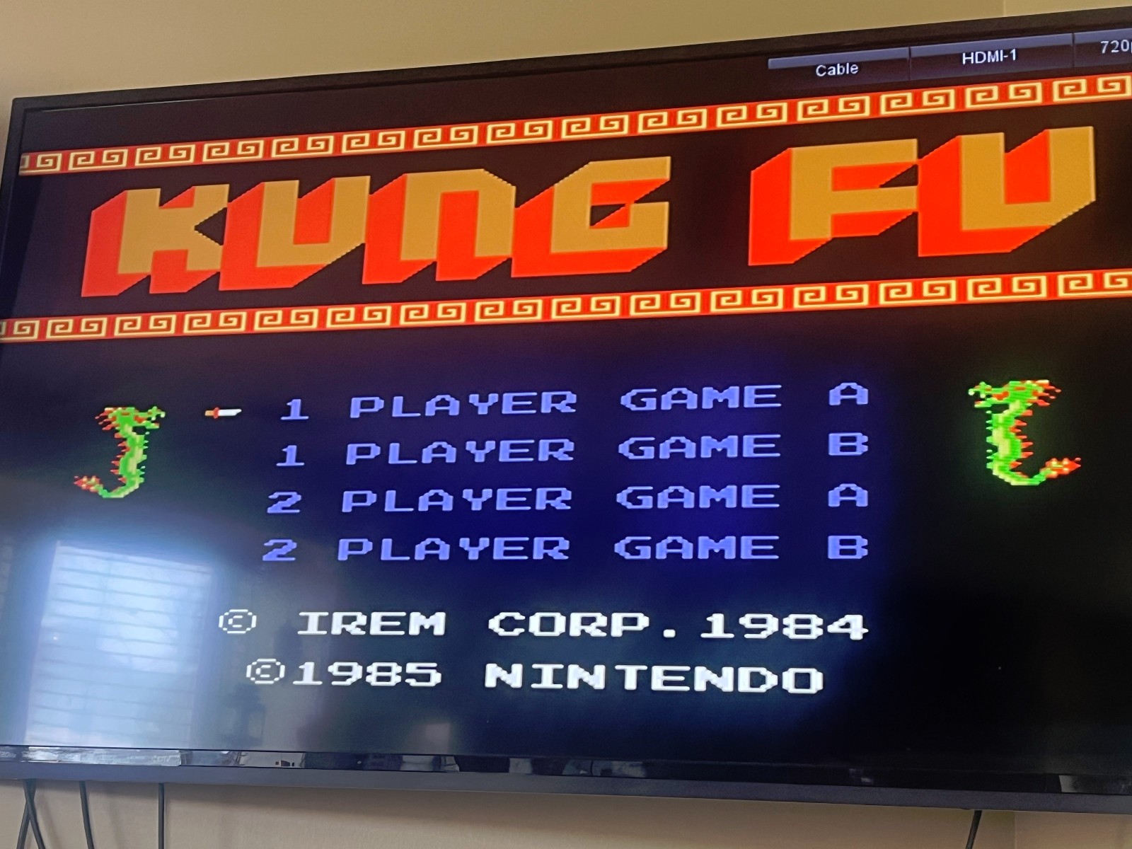Kung Fu (Nintendo Entertainment System, 1985) — KUNG FU for NES