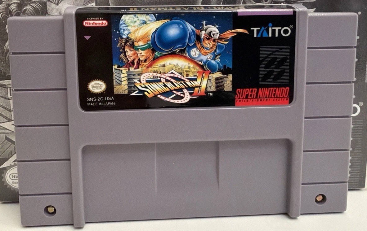 Sonic Blast Man II 2 Super Nintendo Game SNES Authentic +Collector Case Minty