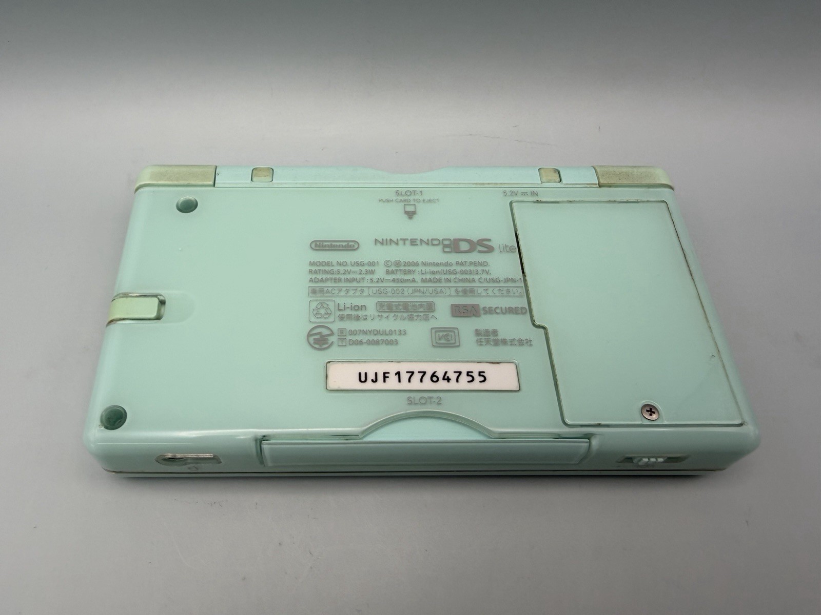 Nintendo DS Lite Console USG-001 Ice Blue with new charger