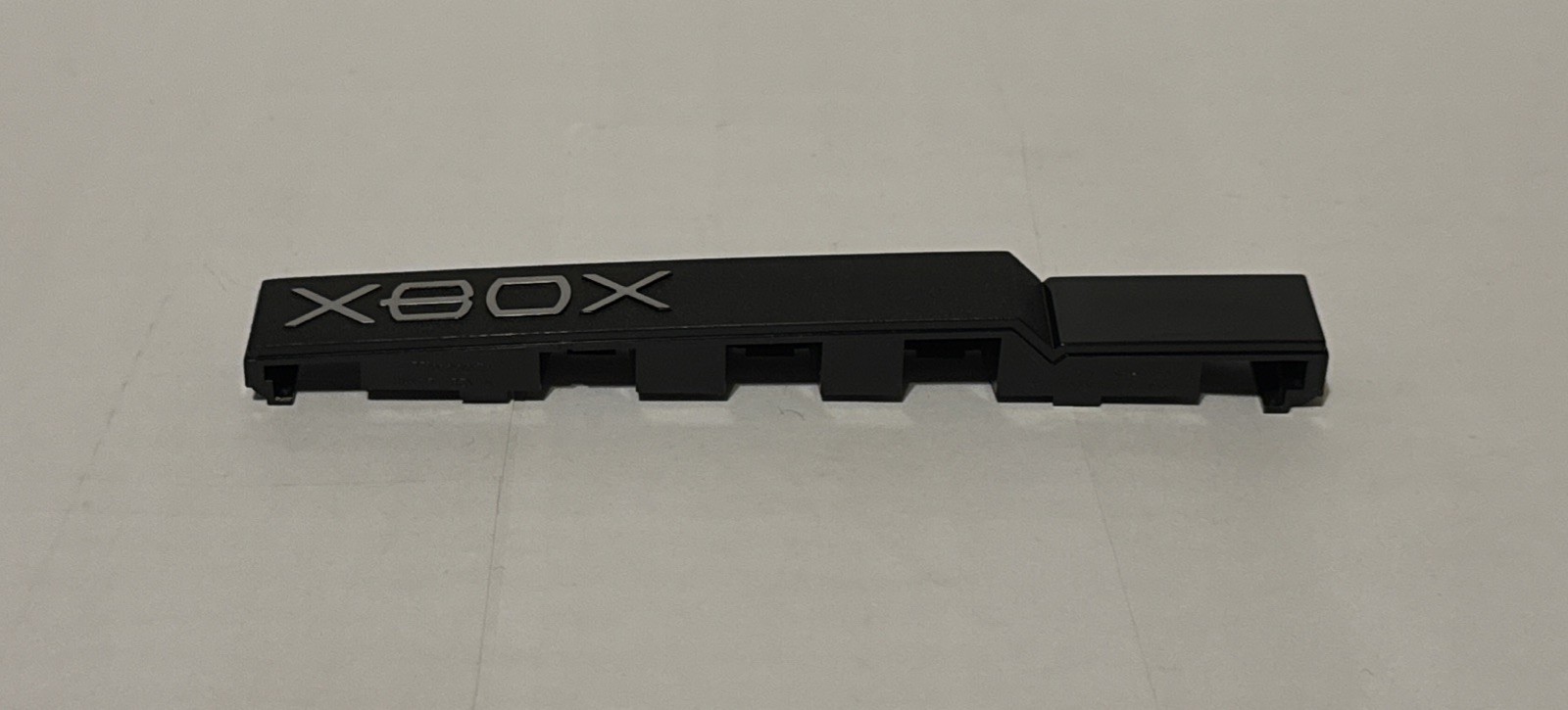 OEM Xbox OG DVD Drive Disc Tray Bezel Black Logo Plate Cover w/ Clip Damage Read