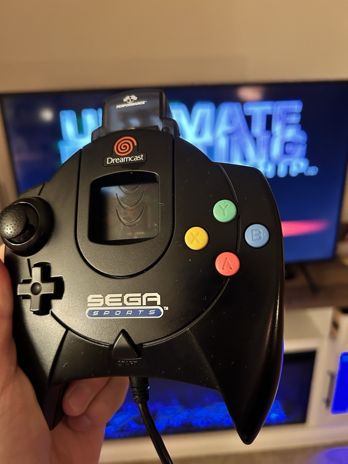 Performance Sega Dreamcast Sports Turbo Wired Controller, Black (HKT-7700) -VMU