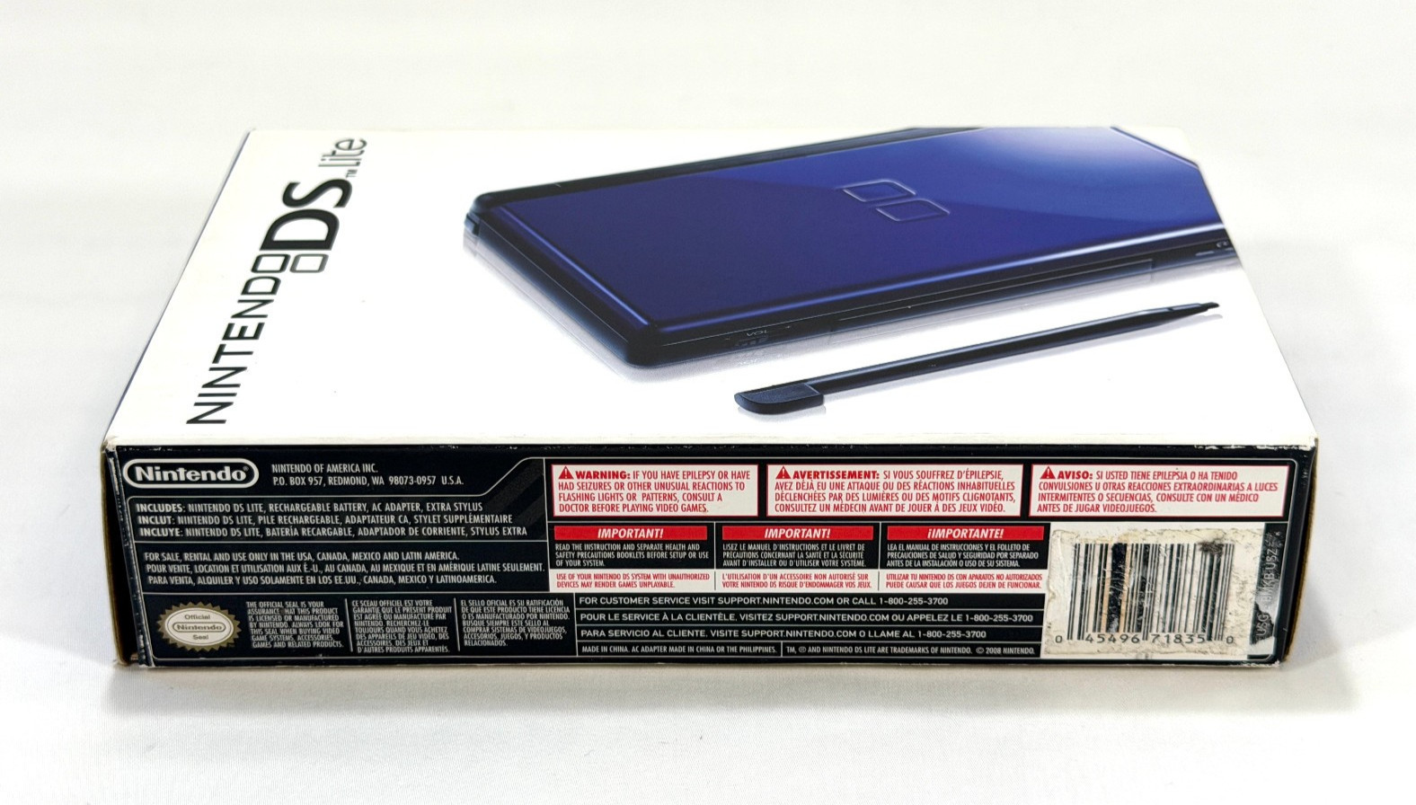 Nintendo DS Lite Handheld System Cobalt/Black USG-001 CIB *Complete in Box*