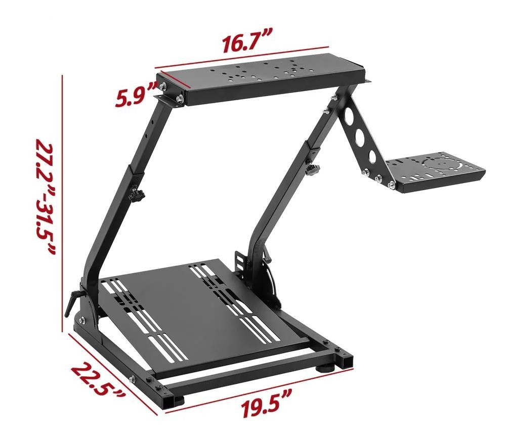 Minneer Foldable Gaming Pro Racing Stand Fits Logitch Thrustmaster T248 T300RS