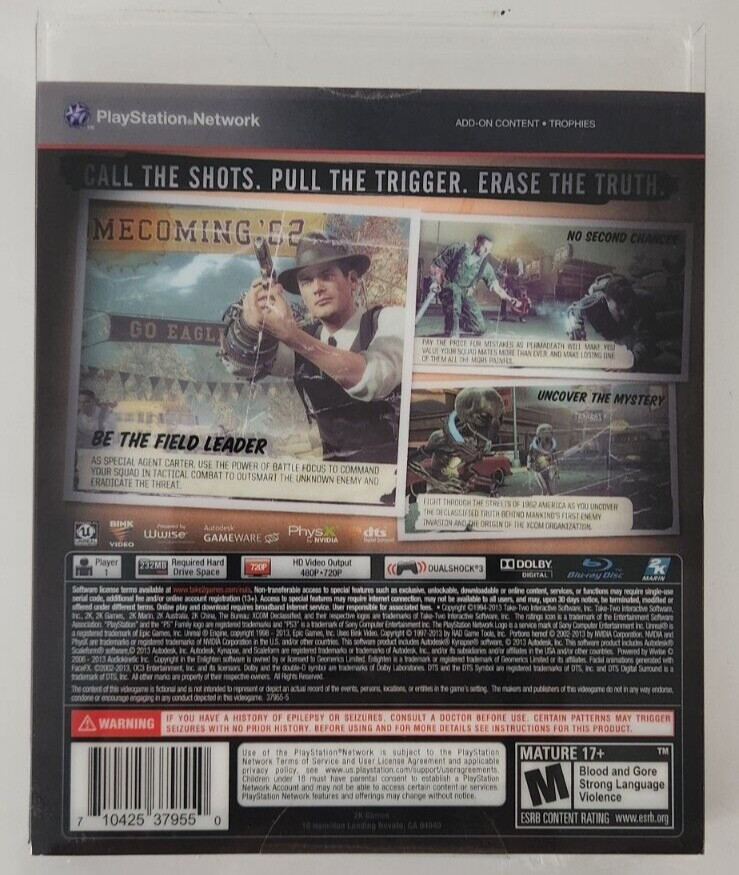 The Bureau: XCOM Declassified PS3 Brand New Game (2013 Tactical Shooter)