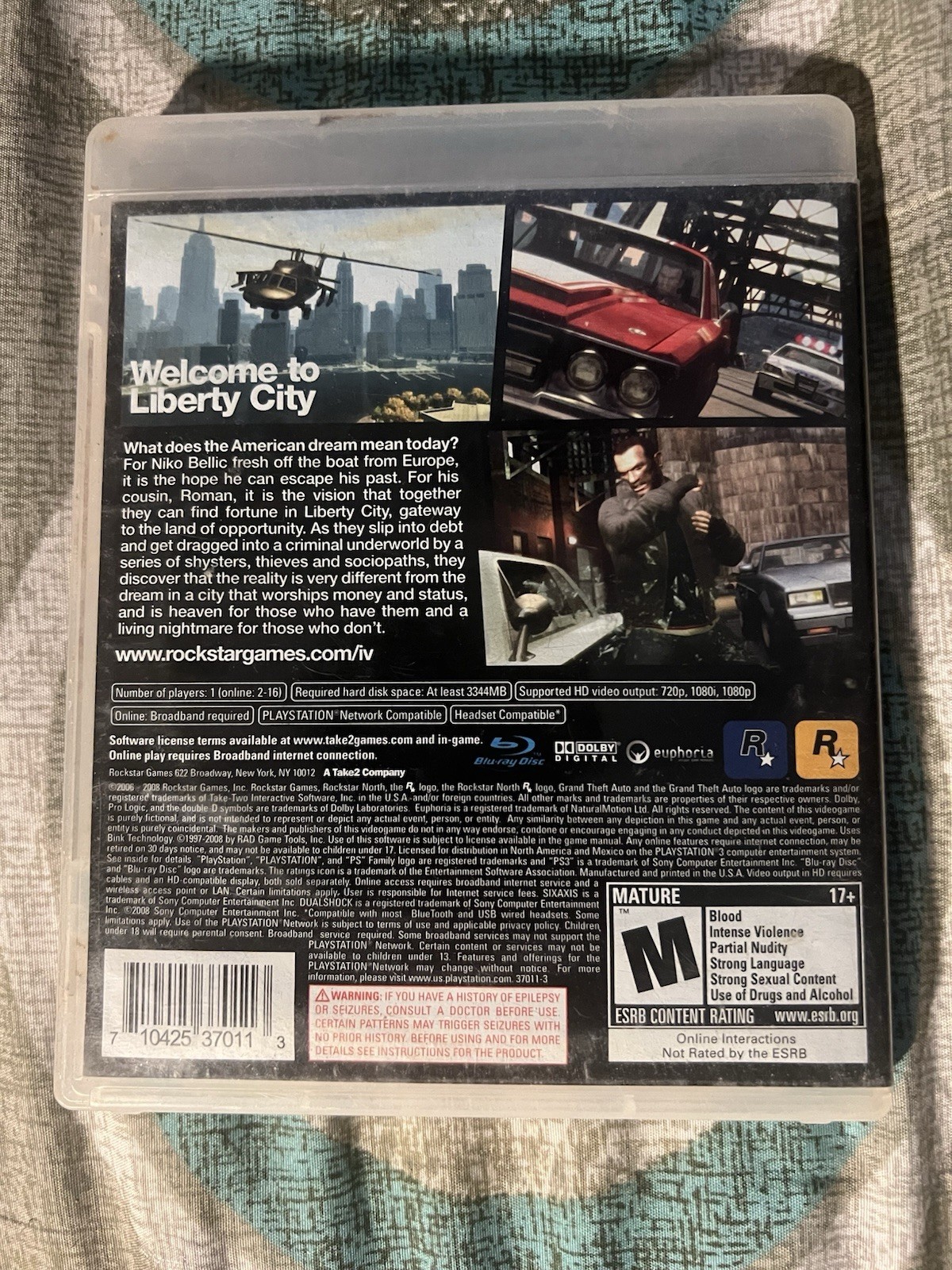 Grand Theft Auto IV 4 Sony Playstation 3 PS3 With Box Tested Fast Shipping L@@k!