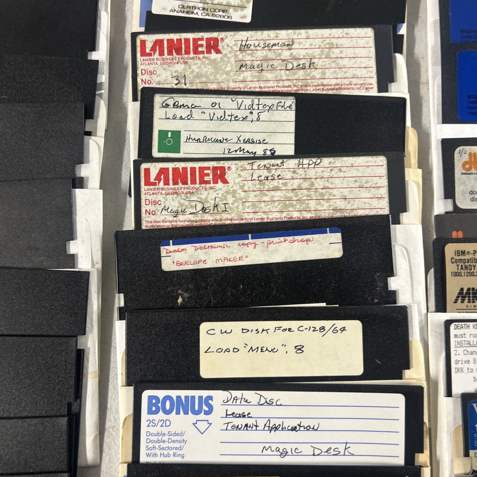 Commodore 64 Floppy Disks With Games Selling As Is for Blank Disk LOT Of 66