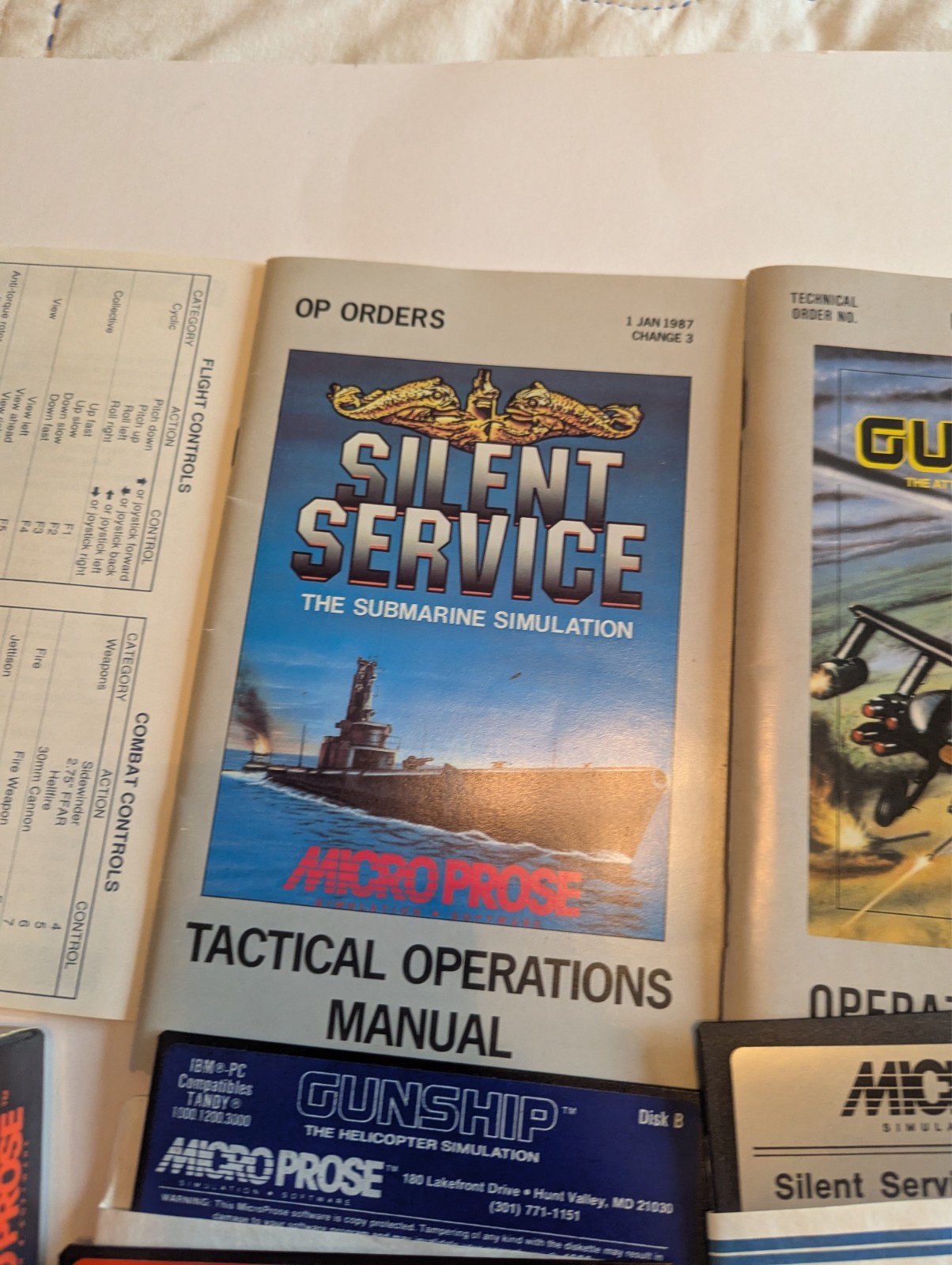Micro Prose Games Lot Silent Service (Box) And Gunship + More – See Video