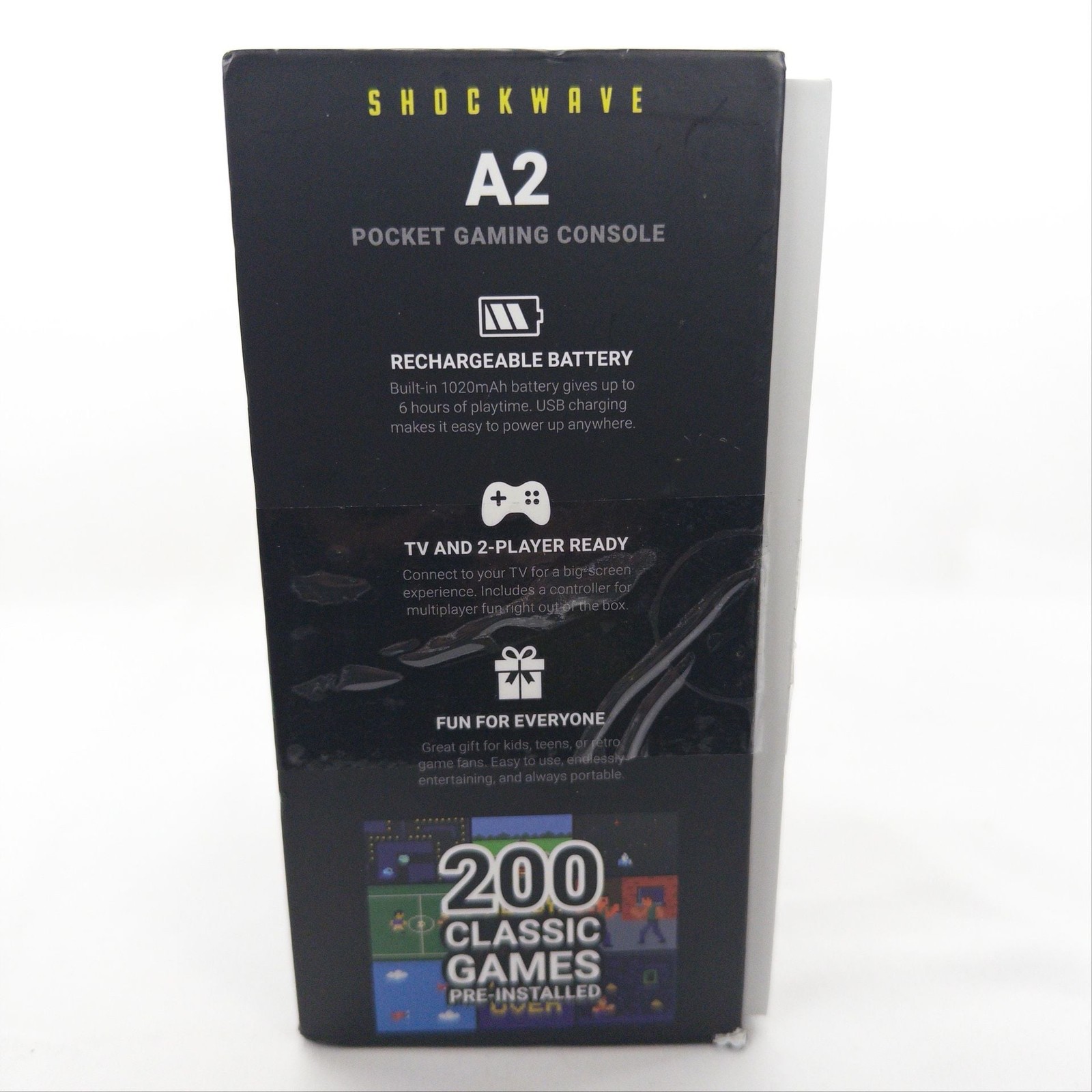 Shockwave A2 Pocket Gaming Console with 200 Classic Games and Controller