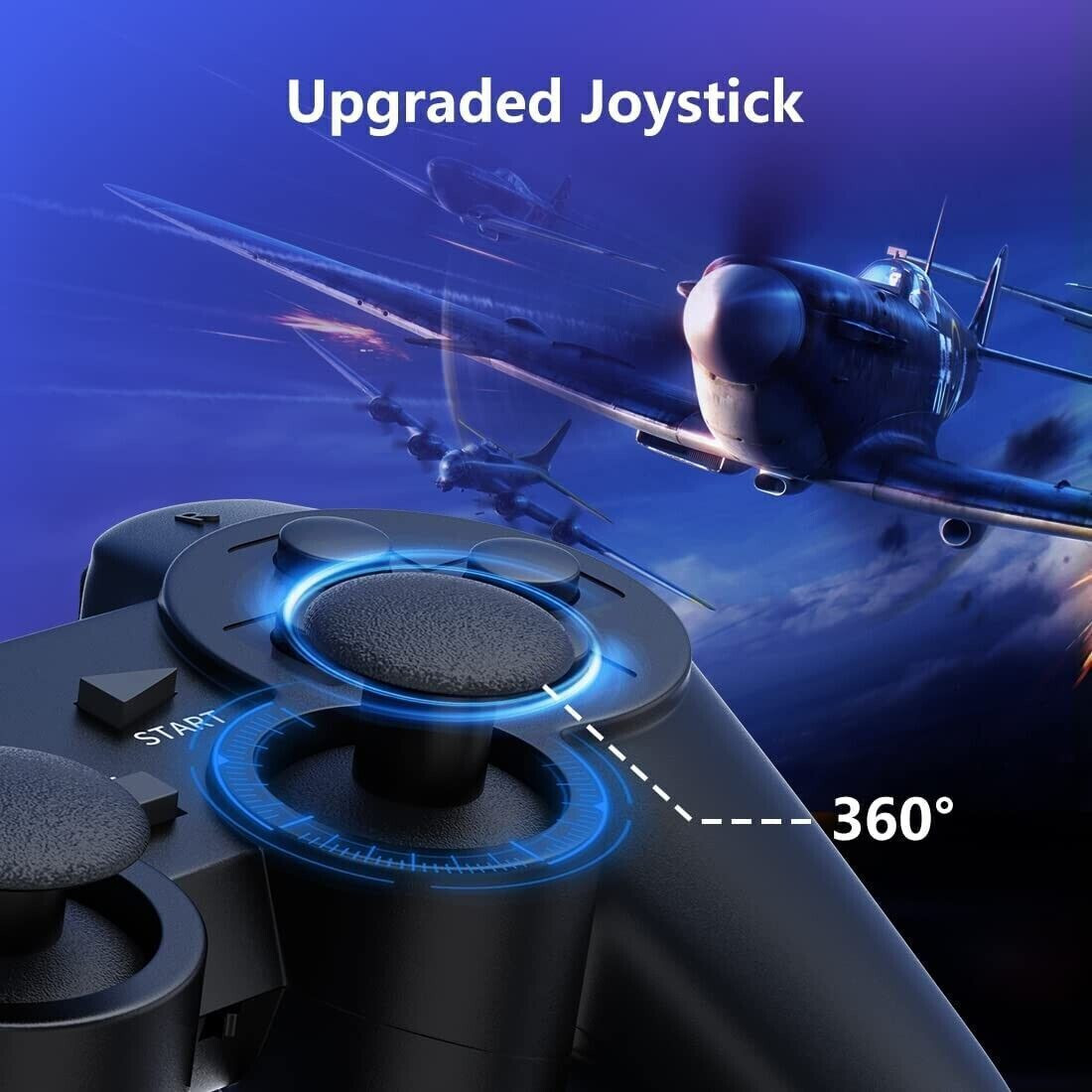 2x For Sony PS2 2.4G Wireless Twin Shock Game Controller Joystick Joypad