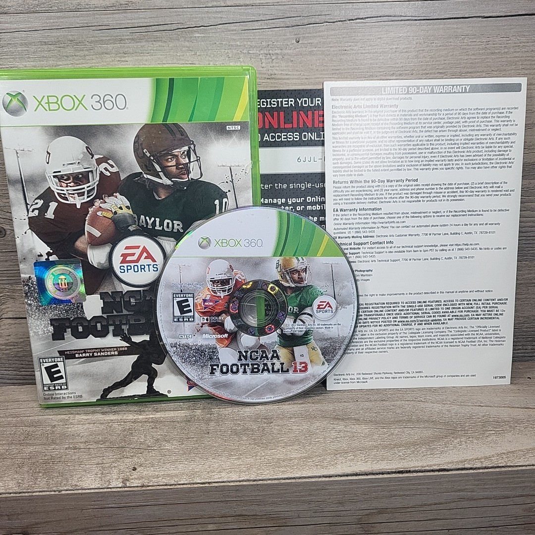 *NEEDS RESURFACE* NCAA Football 13 (Microsoft Xbox 360, 2012) w/ INSERTS