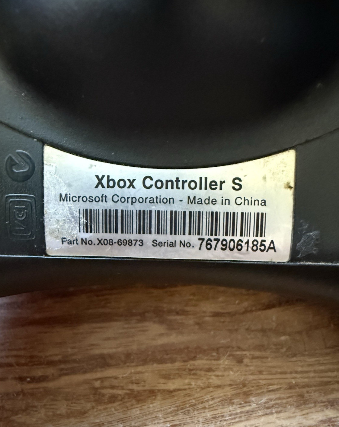 Microsoft Xbox Controller S OEM Black X08-69873 • Tested • No Breakaway Cable