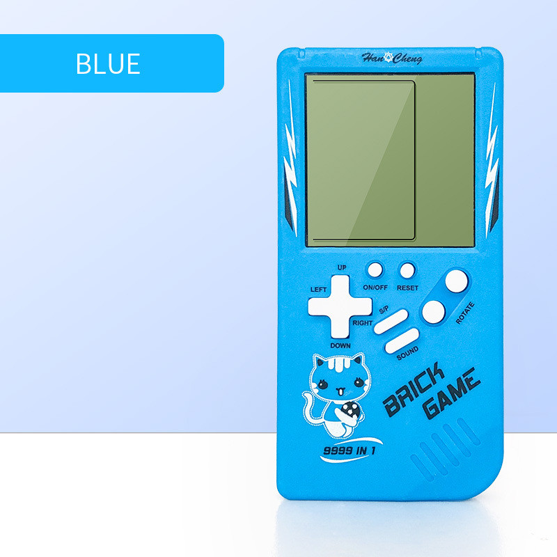 Retro Handheld Game Console 9999 Games -Blue with Adjustable Difficulty & Speed!