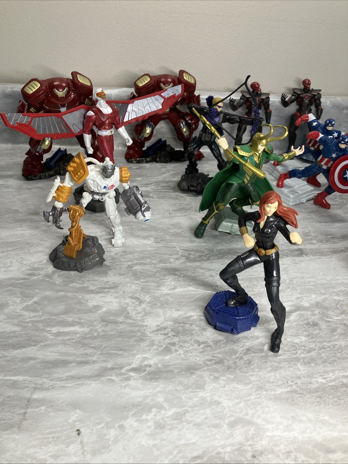 Lot of 15 Disney Hasbro Marvel Playmation Action Figures