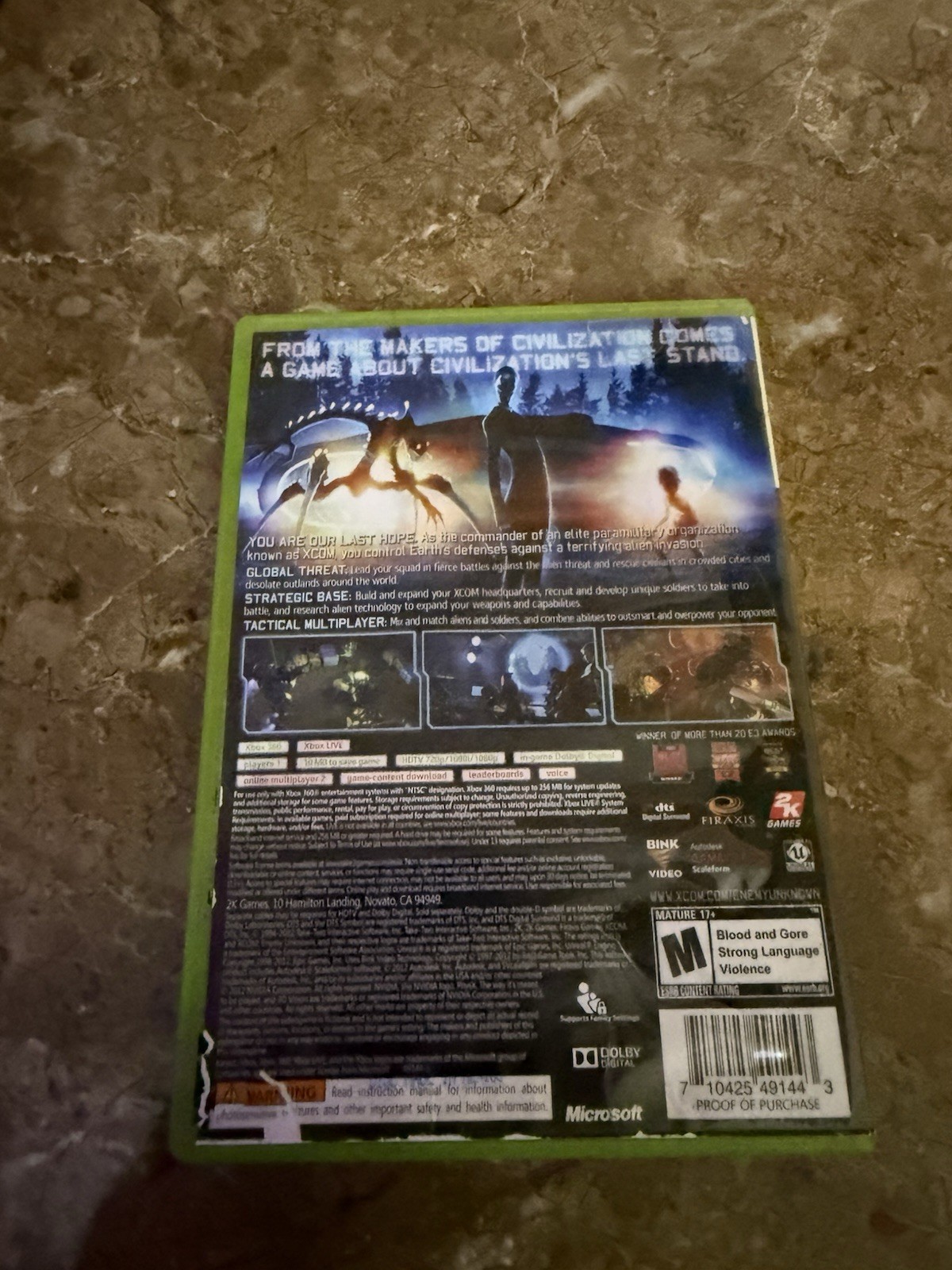 XCOM: Enemy Unknown (Microsoft Xbox 360, 2012) Complete W/ Manual CIB
