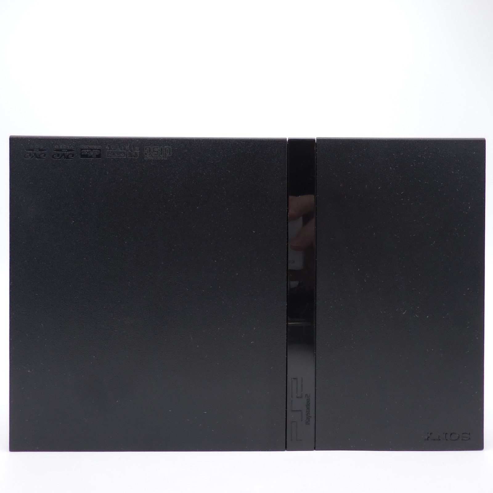 Black Sony PlayStation 2 Slim w Clear Blue Controller Power & Video PS2 WORKS!
