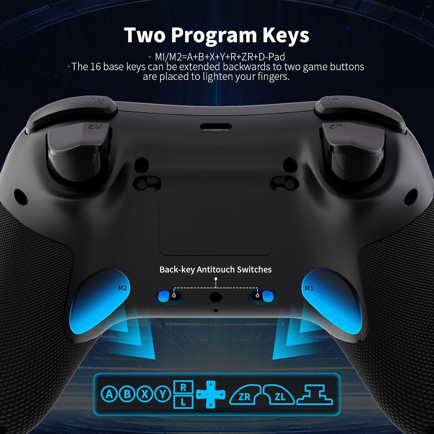 Wireless Controller for PC Switch/Android w/Dual Vibrations/Back Buttons (Pink)