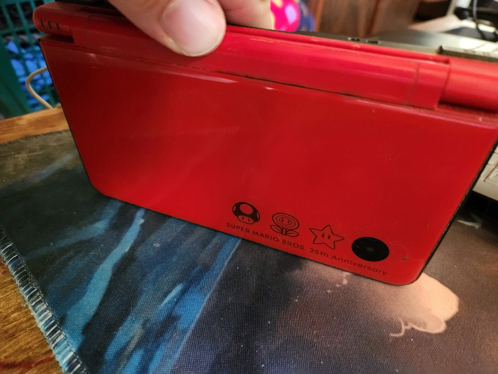 NINTENDO DSi XL 25th ANNIVERSARY SUPER MARIO BROS. RED HANDHELD CONSOLE Works