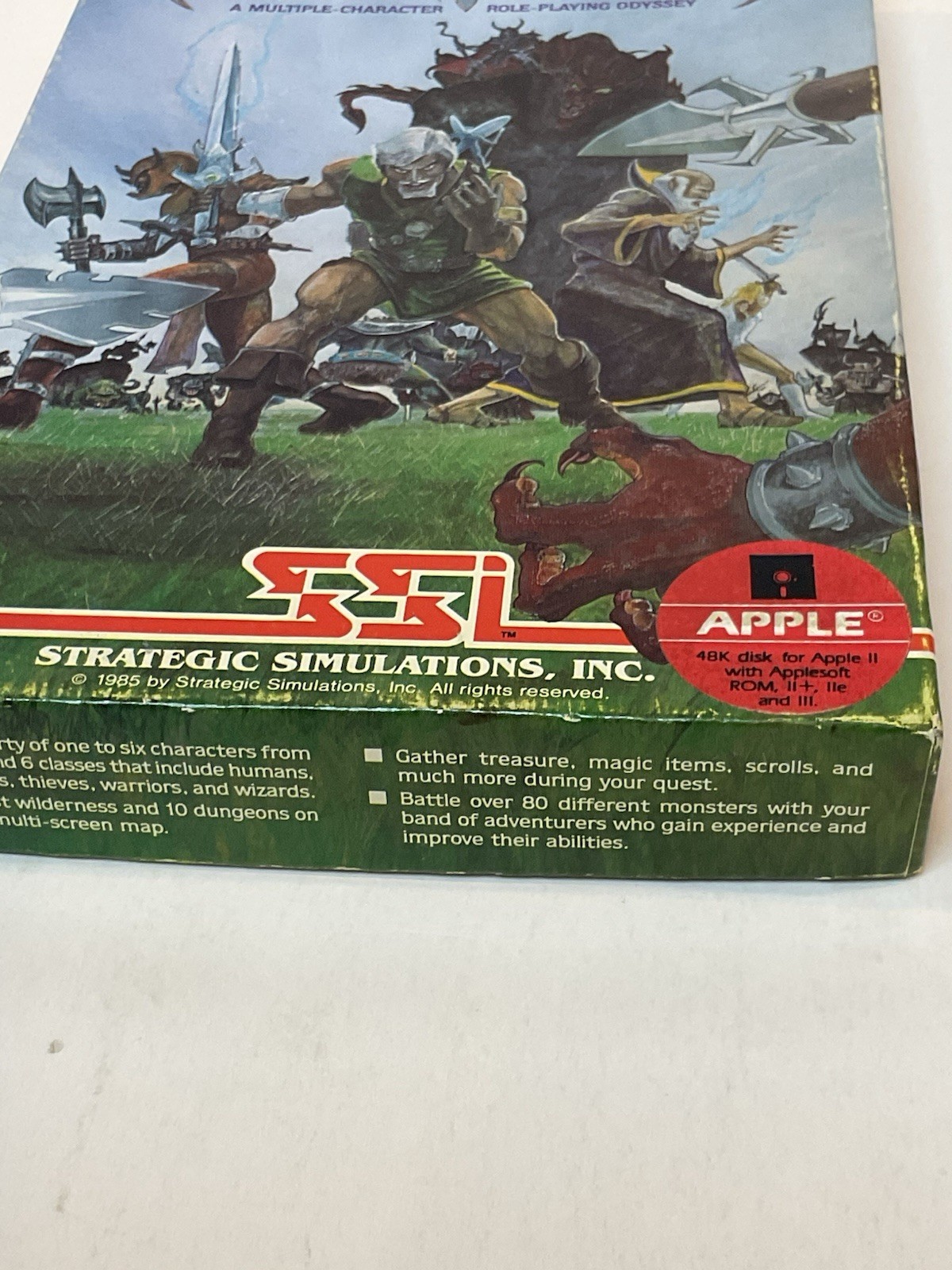 Vintage Apple II RPG Phantasie Odyssey Multiple Character by SSI