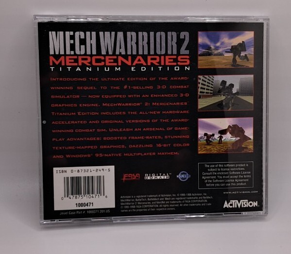 Mechwarrior 2 Mercenaries Titanium Edition PC Game – Activision (1998, CD-Rom)