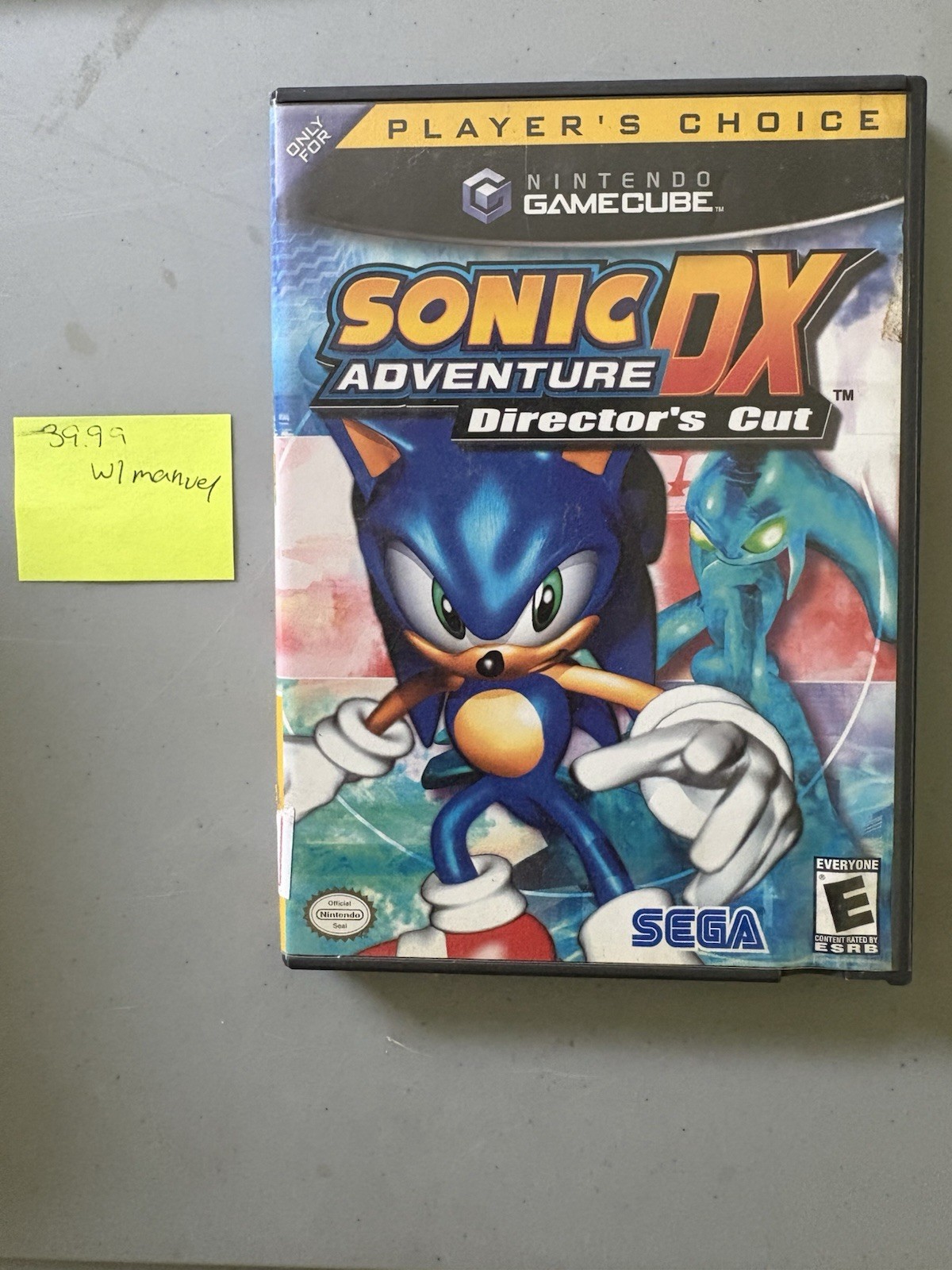 SEGA Sonic Adventure DX: Director’s Cut (GameCube) Player’s Choice Manual