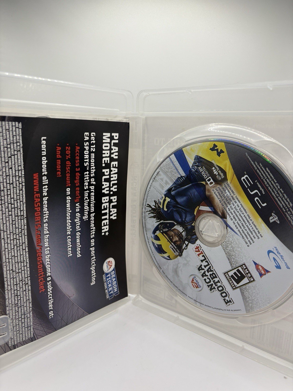 NCAA Football 14 PS3 (PlayStation 3, 2013) Complete Tested Working