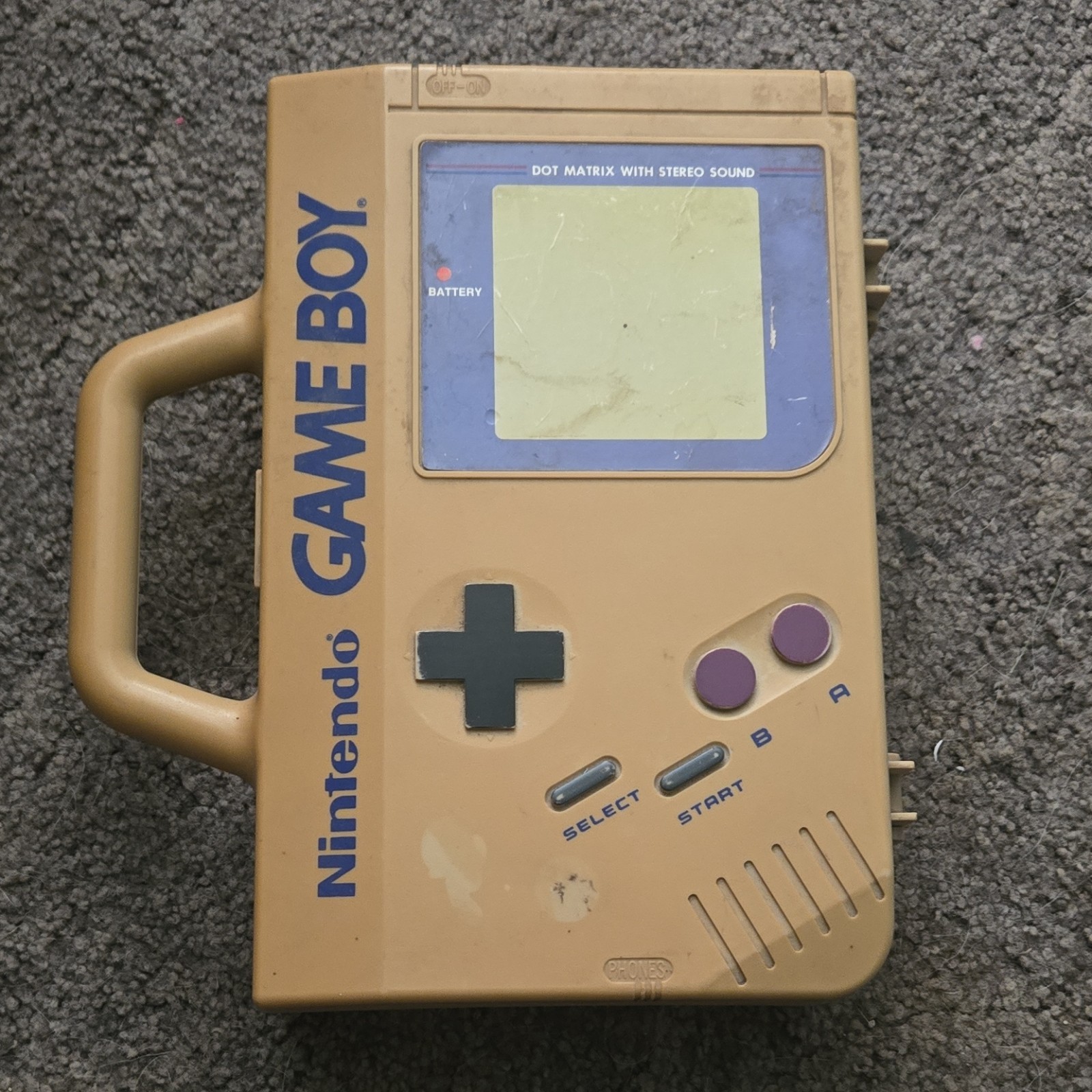 Nintendo Game Boy Color CGB-001 Purple + Game Boy Case & Games (Super Mario)
