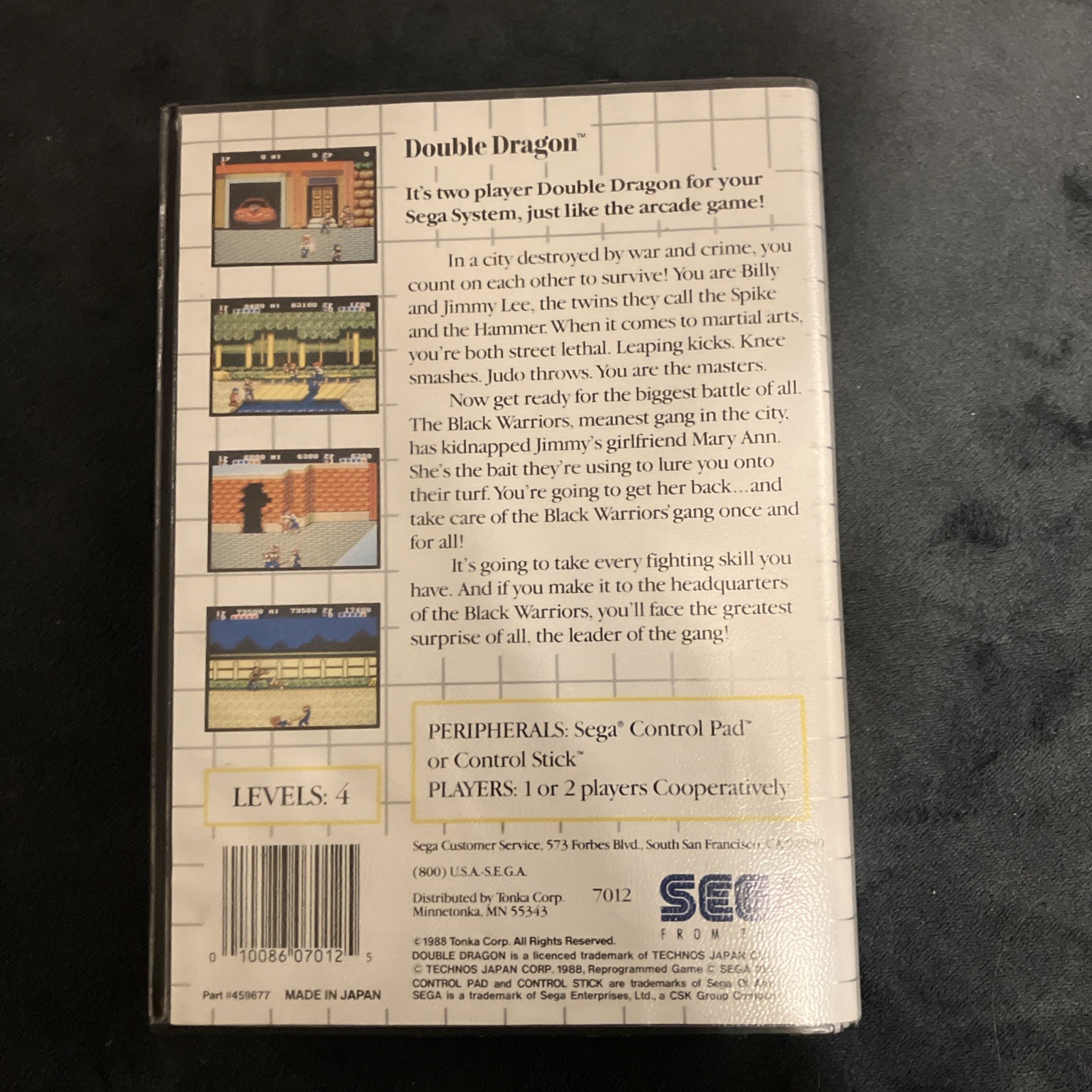 Sega Master System – Double Dragon, Choplifter, & Lord of the Sword – w/cases