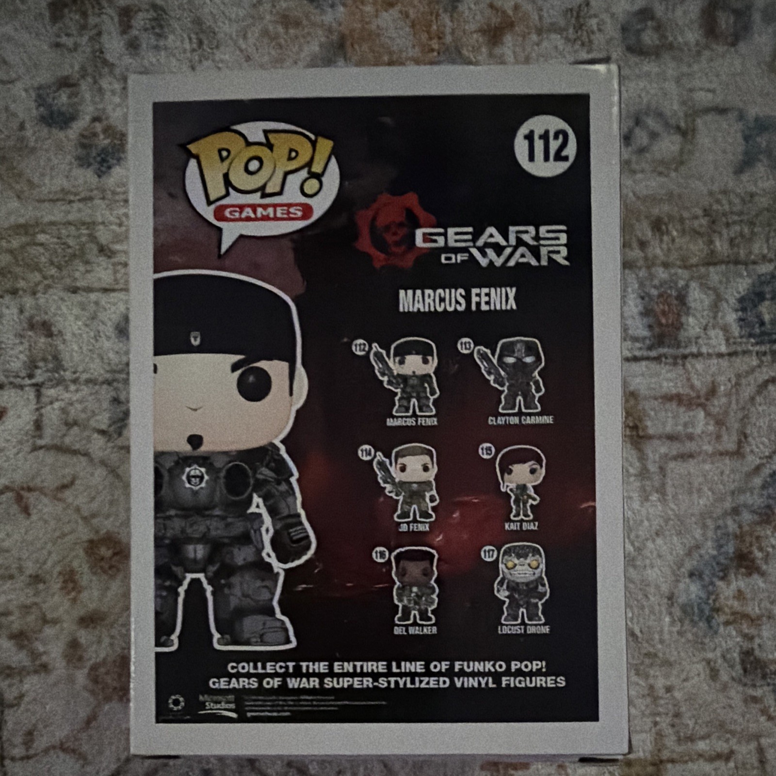 NIB! Funko Pop! Games Gears of War Marcus Fenix #112 Boxed Vinyl Figure