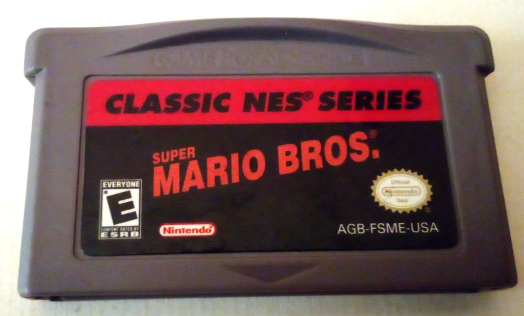 VTG GAMEBOY ADVANCE SUPER MARIO BROS GAME CARTRIDGE CLASSIC NES SERIES WORKS Fl