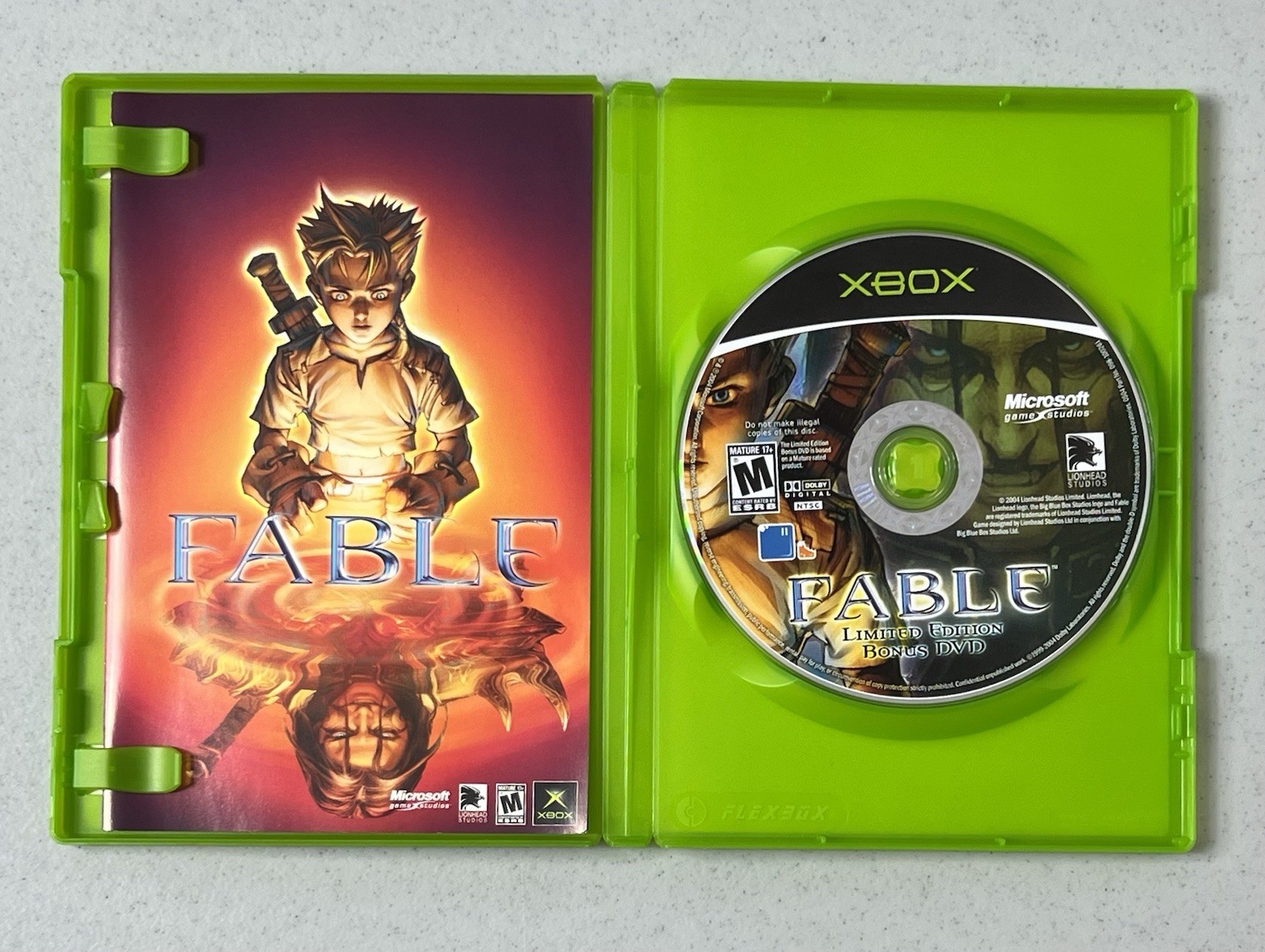 FABLE: Limited Edition Bonus DVD 2004 Microsoft Xbox COMPLETE – VG Condition