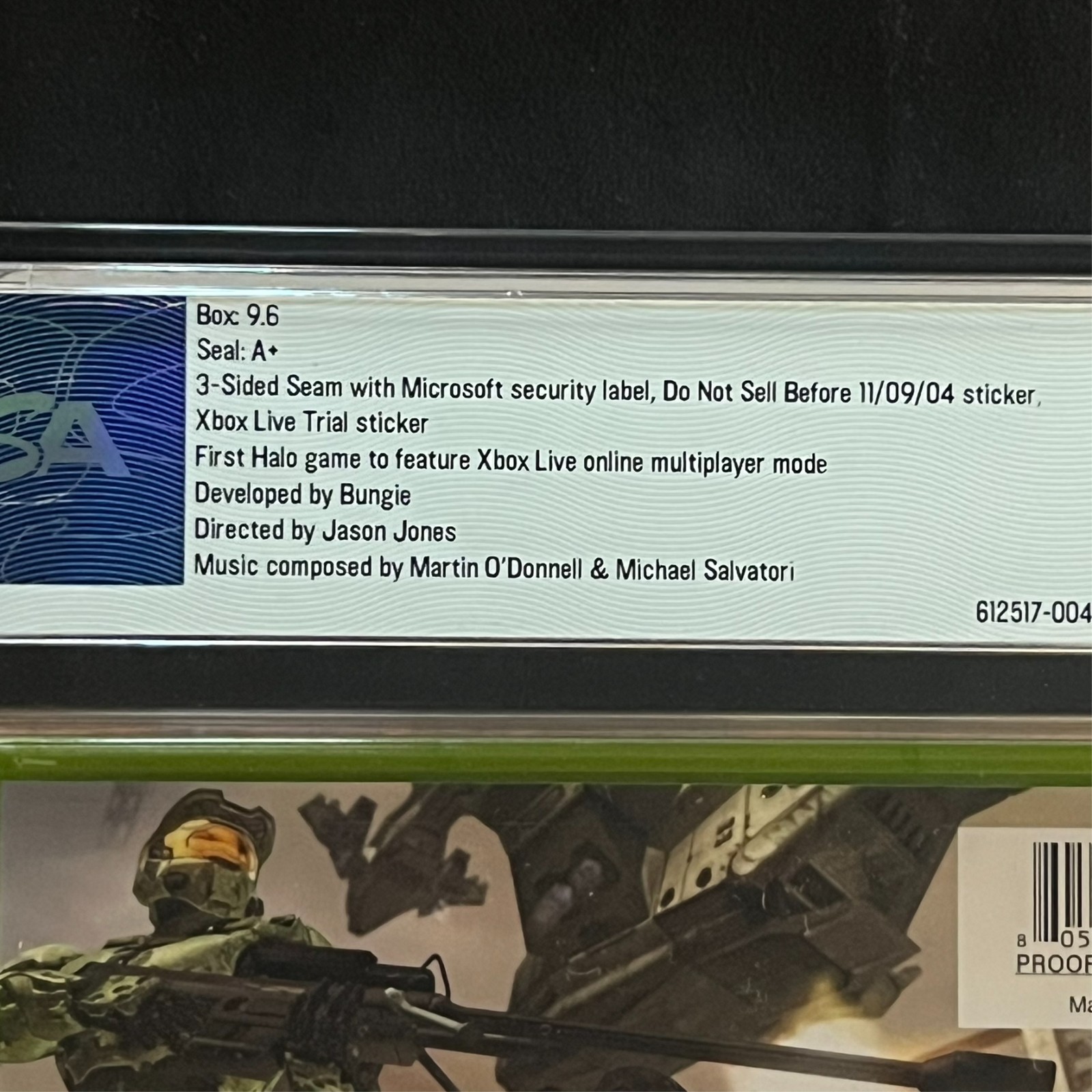 Halo 2 PSA 9.6 A+ 1st Print DNSB – Xbox – Not VGA/CGC/WATA