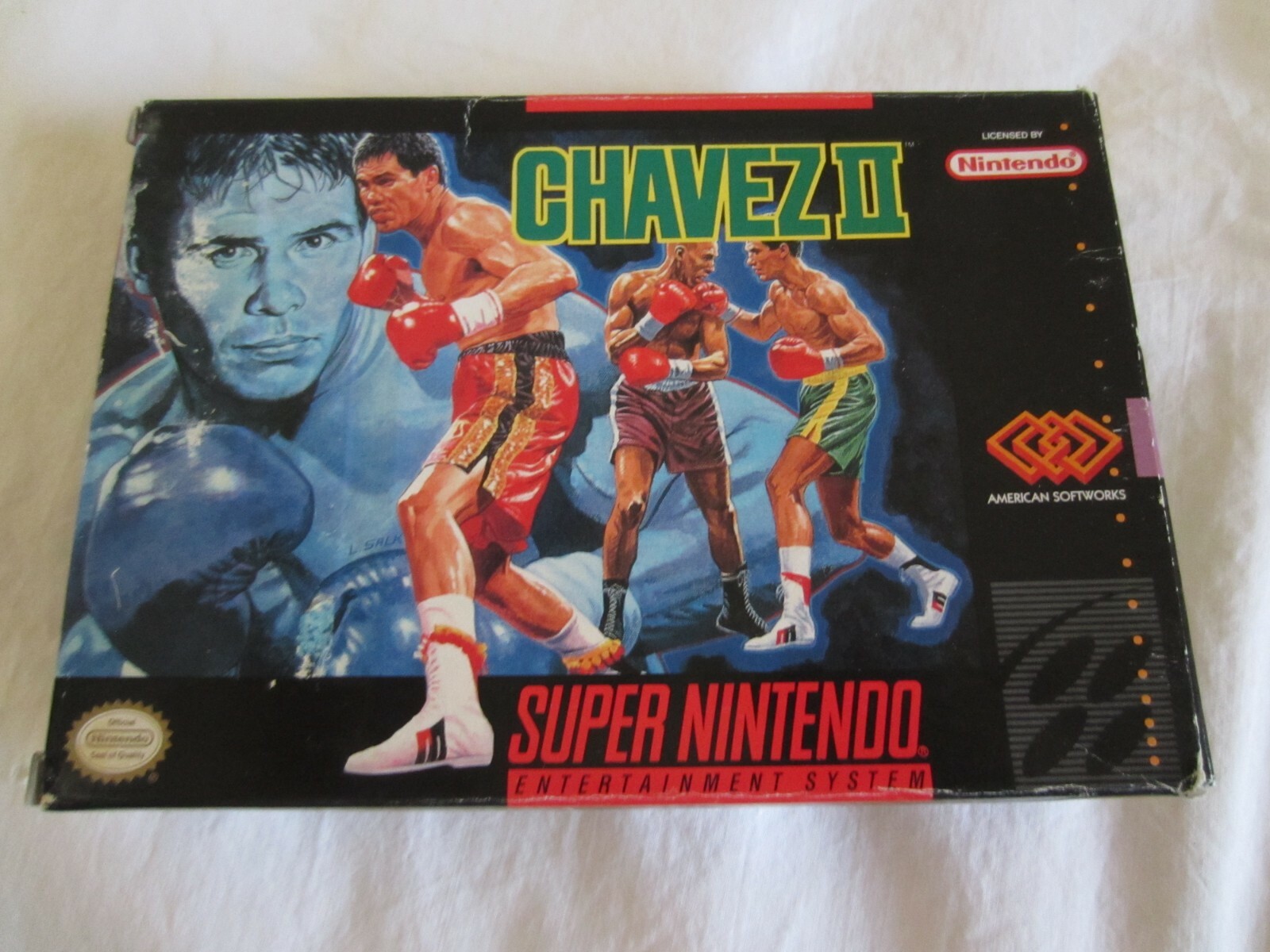 Chavez Boxing II (SNES) Super Nintendo CIB Complete Box 1994 ASC RARE