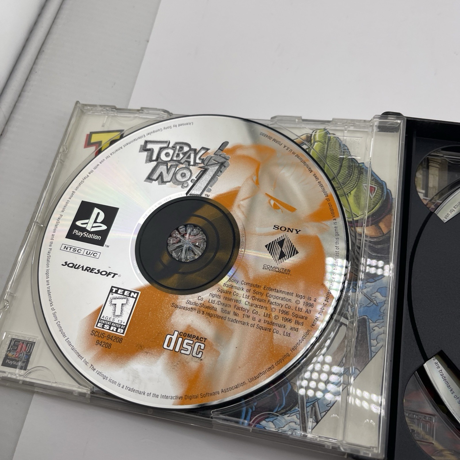 Tobal No. 1 (Sony PlayStation 1, PS1 1996) Has FF Demo No Manual