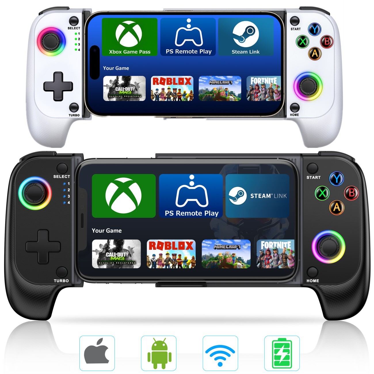 Wireless Phone Controller for iOS,Mobile Gaming Controller for iPhone/Android