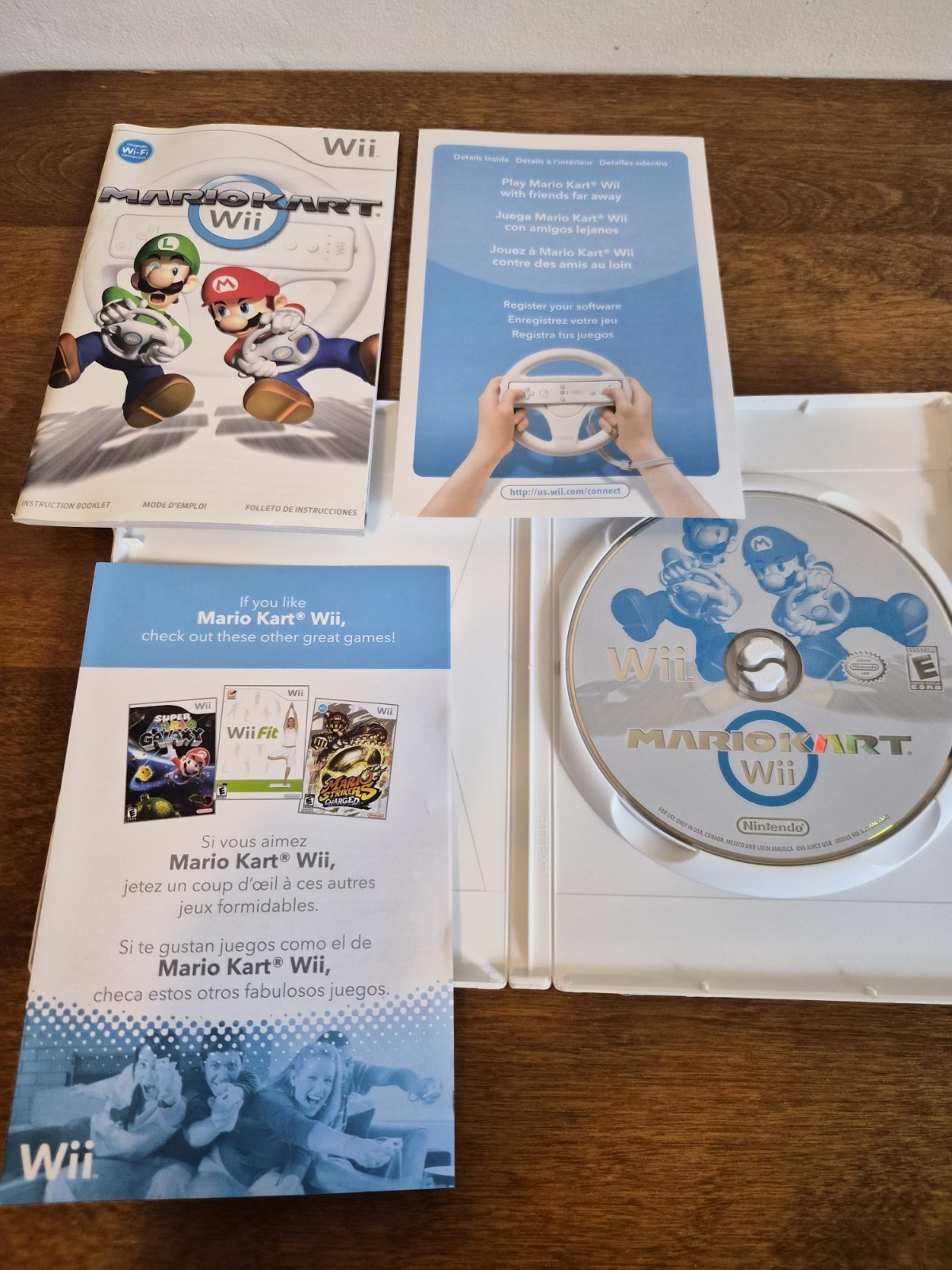 Mario Kart Wii with Cars Wheel Bundle – Tested Working