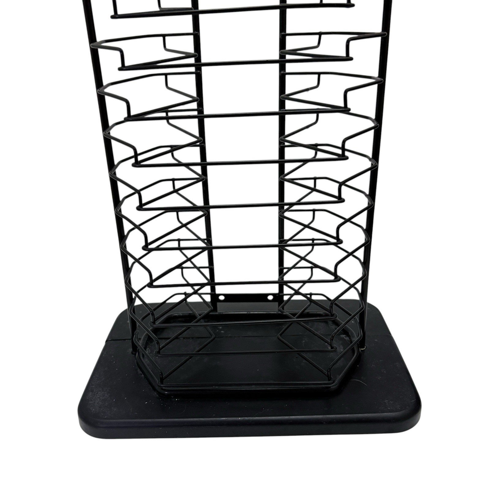 VTG Metal and Wood Freestanding Video Game Rack Holds 18 Games 22 inches Tall