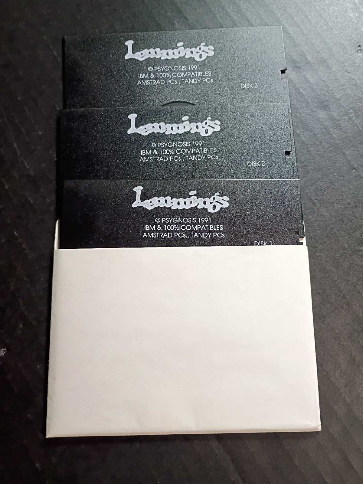 Vintage 1991 Lemmings PSYGNOSIS IBM Game PC 5.25 Floppy Disk 1 – 2- 3 Mint