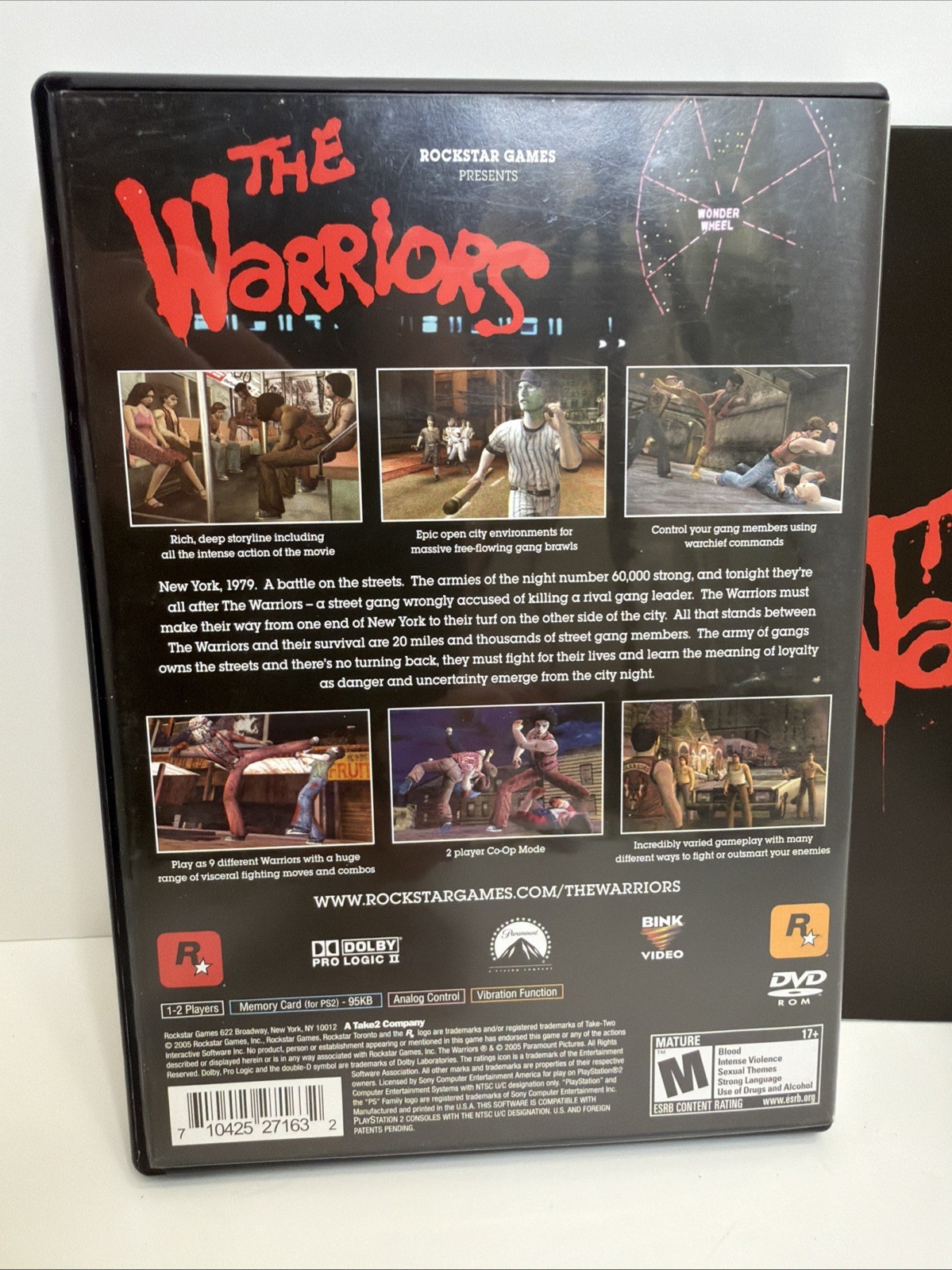 The Warriors PlayStation 2 PS2 game Complete CIB VGC