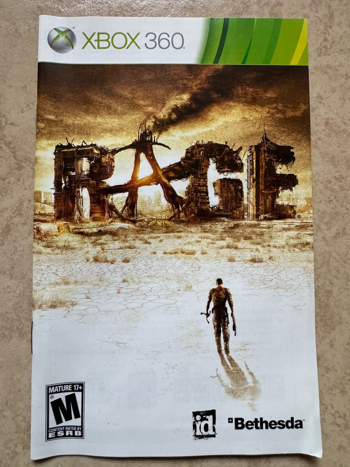 Rage (Microsoft Xbox 360, 2011) Complete CIB Tested And Working Free Shipping!