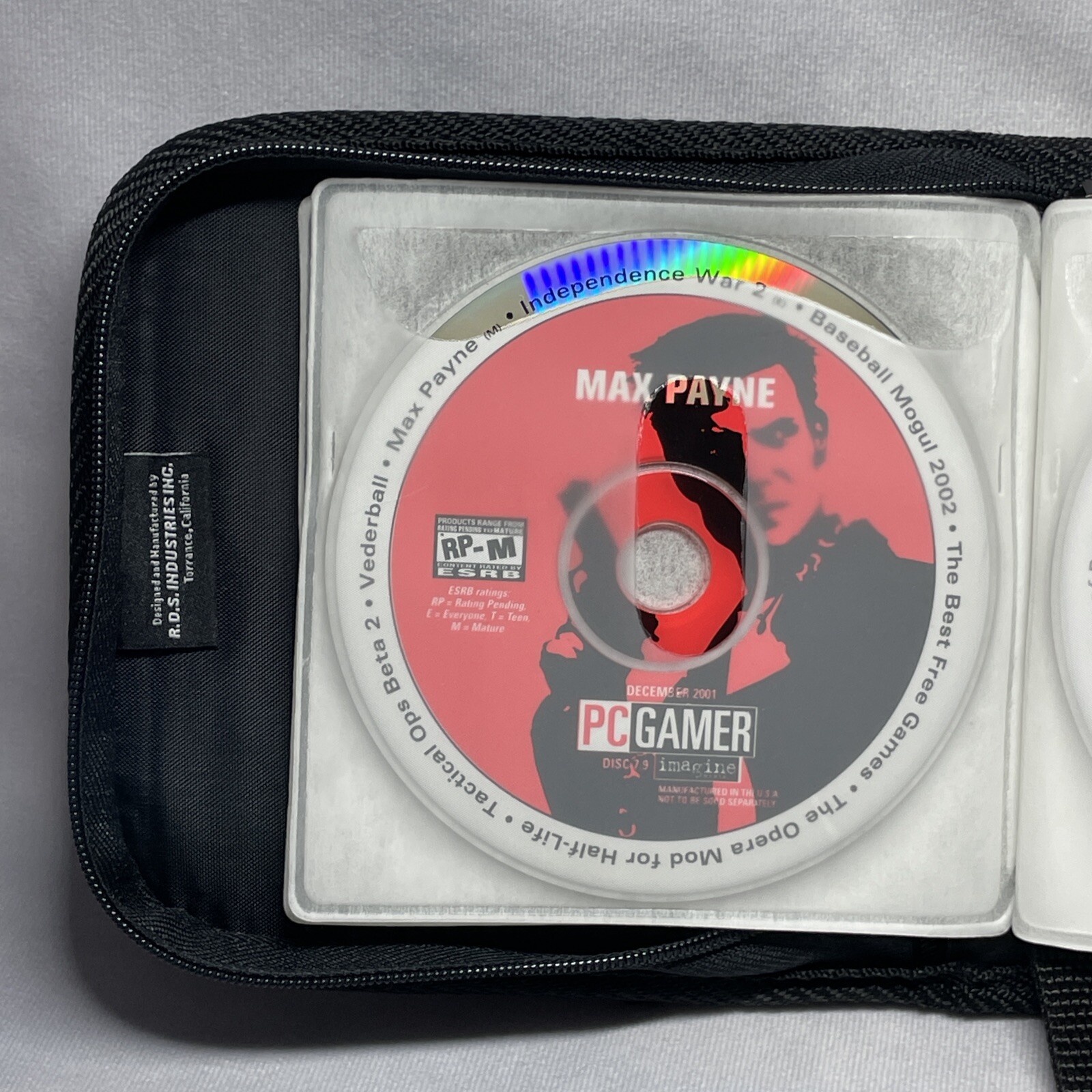PC Gamer Demo CD Lot 15 Y2K 2000s Vintage Games Zippered Case