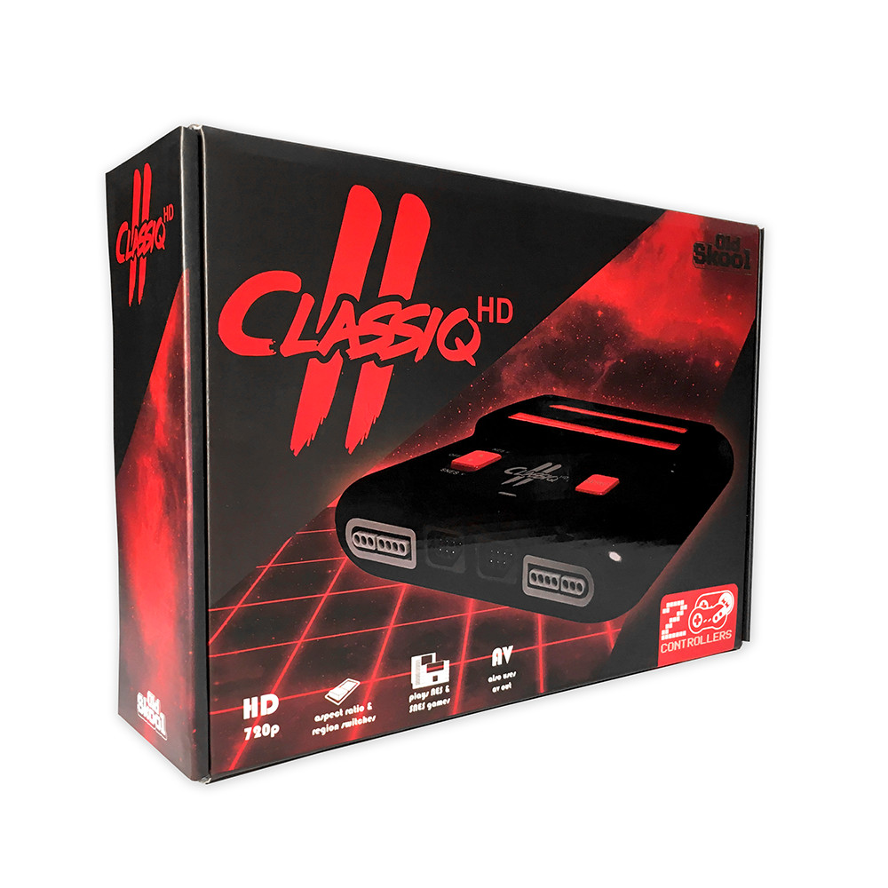 Classiq 2 HD 720p Twin Video Game System Black/Red for SNES/NES *OLD SKOOL*