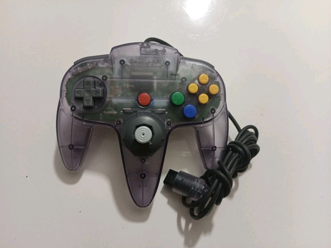 Nintendo 64 Controller NUS-005 Clear Purple Official N64 Tested Firm Stick # 10