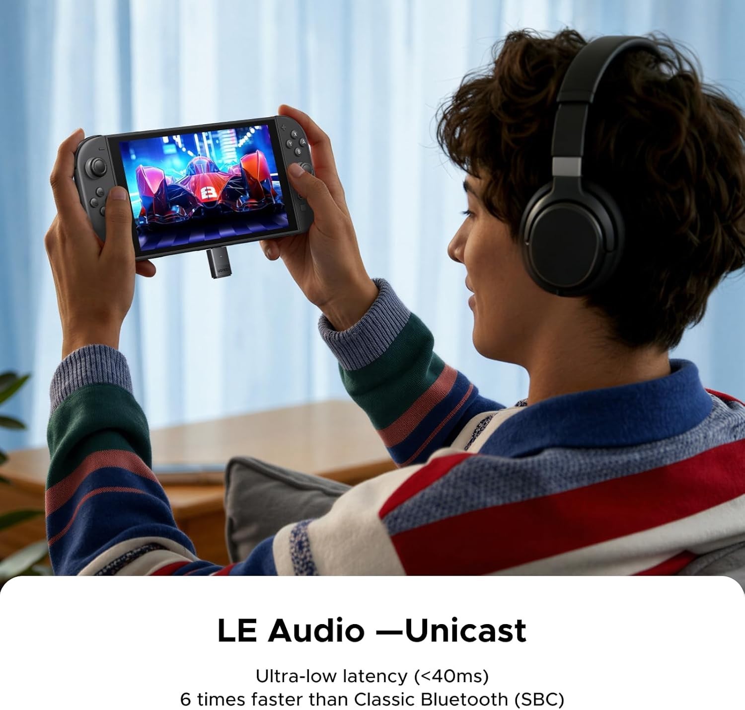 USB-C Bluetooth 6.0 Adapter Compatible with PS5 PC Dual Pairing LE Audio
