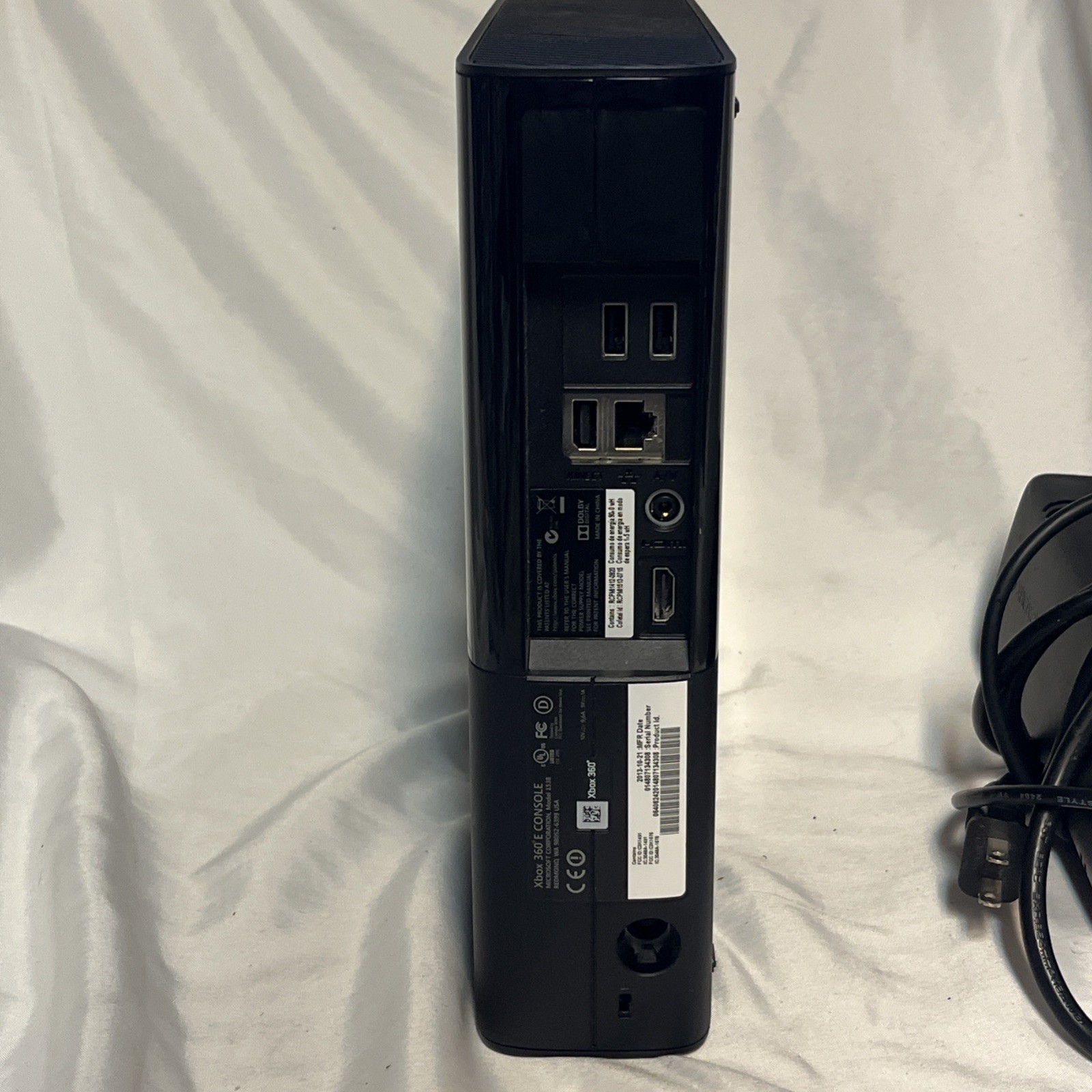 Xbox 360 Console E Black 250GB (1538) w/ Cords Tested Shell Cleaned
